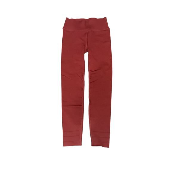 NWT SculptKnit High Waist Custom Length Leggings Large Red Flattering Sculpting - Picture 1 of 12